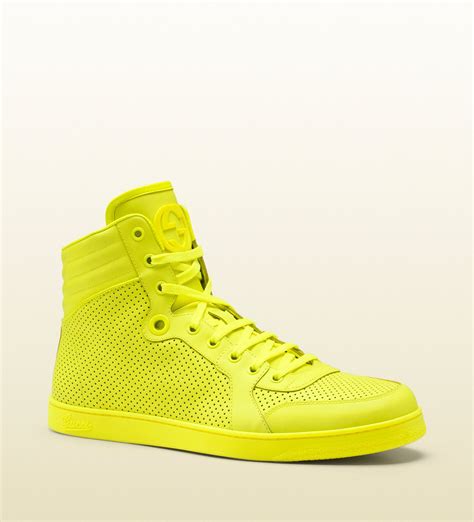 yellow gucci ace sneakers|Gucci neon yellow sneakers.